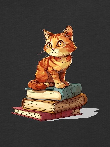 Katte og bøger Læsning Bookworm Funny & Cute