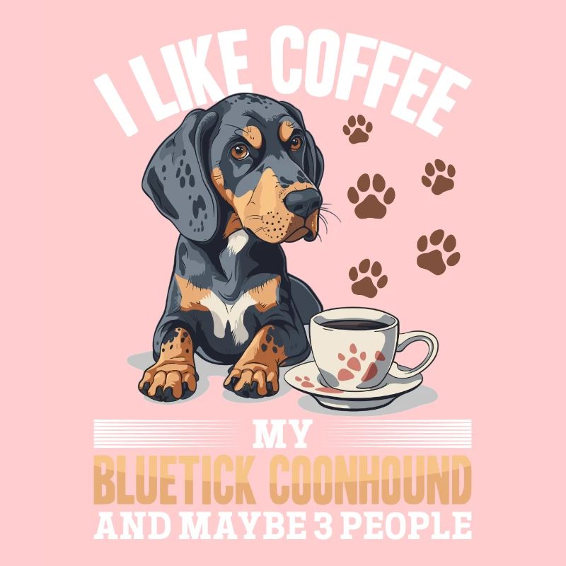 Bluetick Coonhound race de chien J’aime le café mon