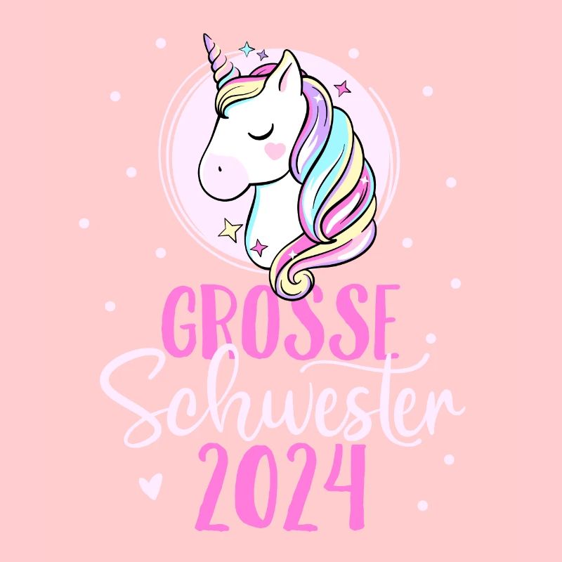 Ich werde große Schwester 2025 Einhorn Mädchen