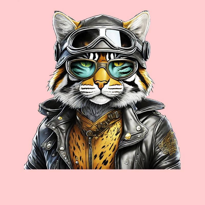 CAT LEATHER JACKET GLASSES