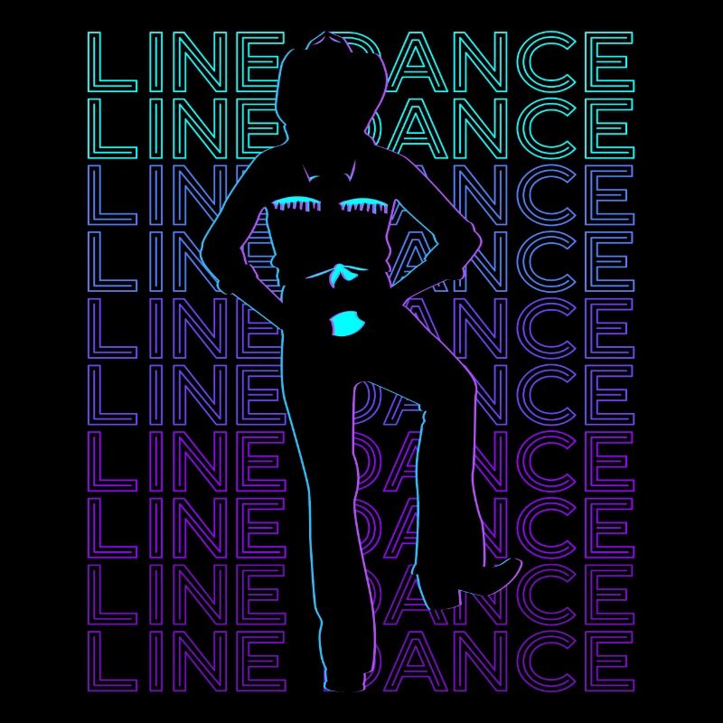 Line Dance Line Dancing Line Dancer Retro