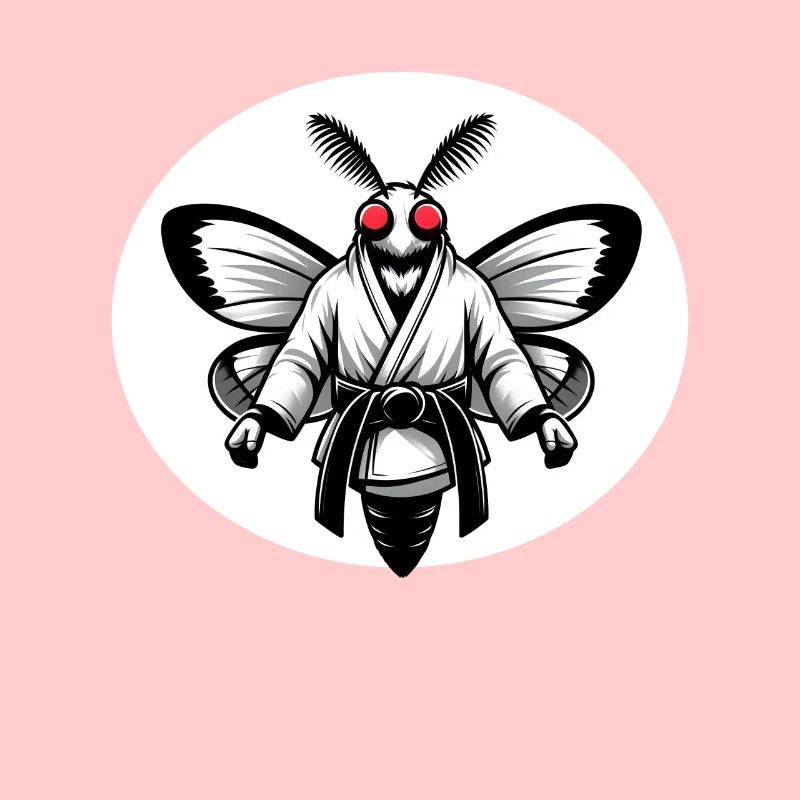 Karate-Motte mit schwarzem Gurt