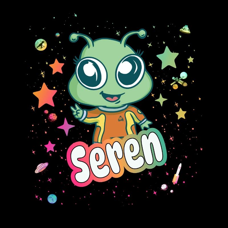 SEREN - Schöner Mädchen Name mit süßem Alien