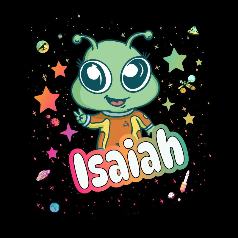 ISAIAH - Beautiful boy name with cute alien