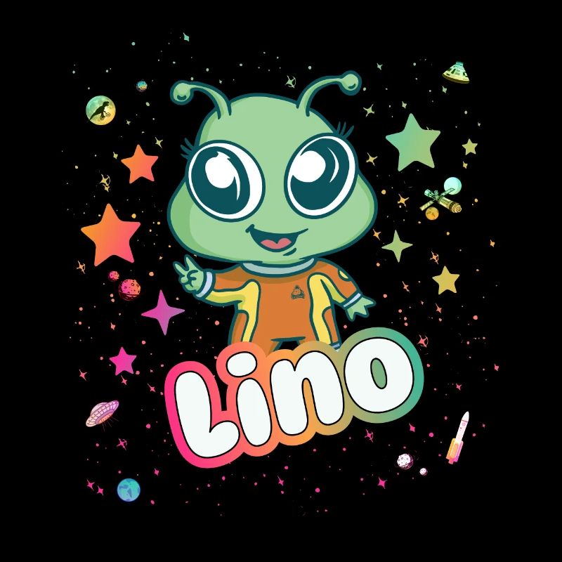 LINO - Beau nom de garçon avec un extraterrestre mignon