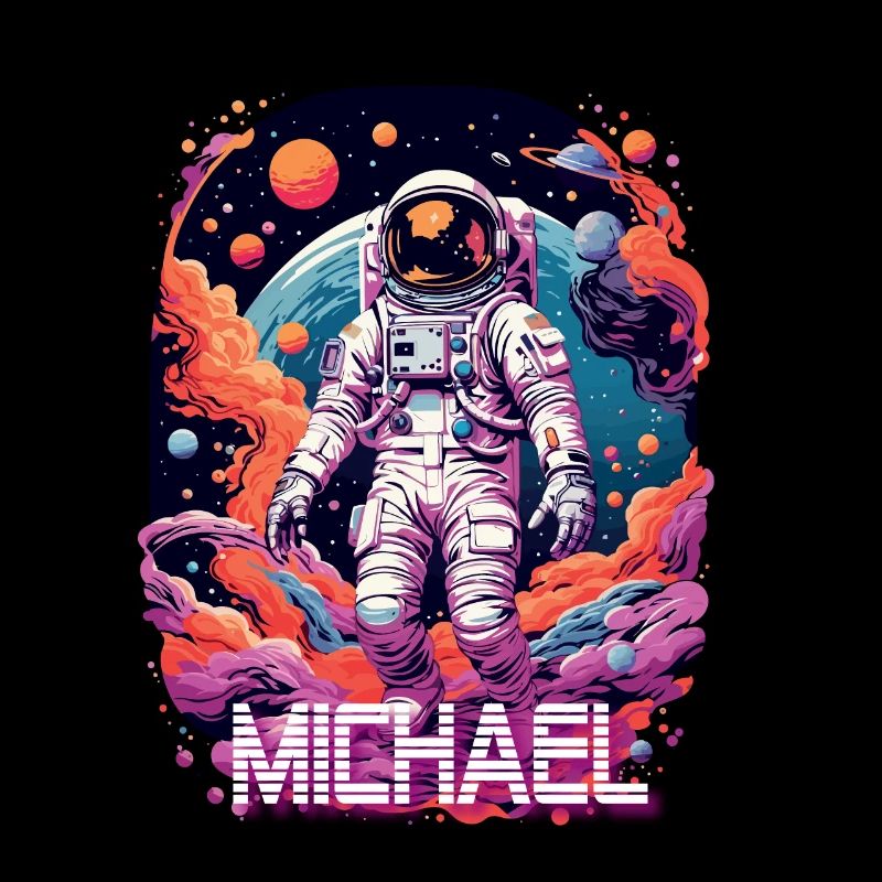MICHAEL - Beautiful boy name with cool astronaut