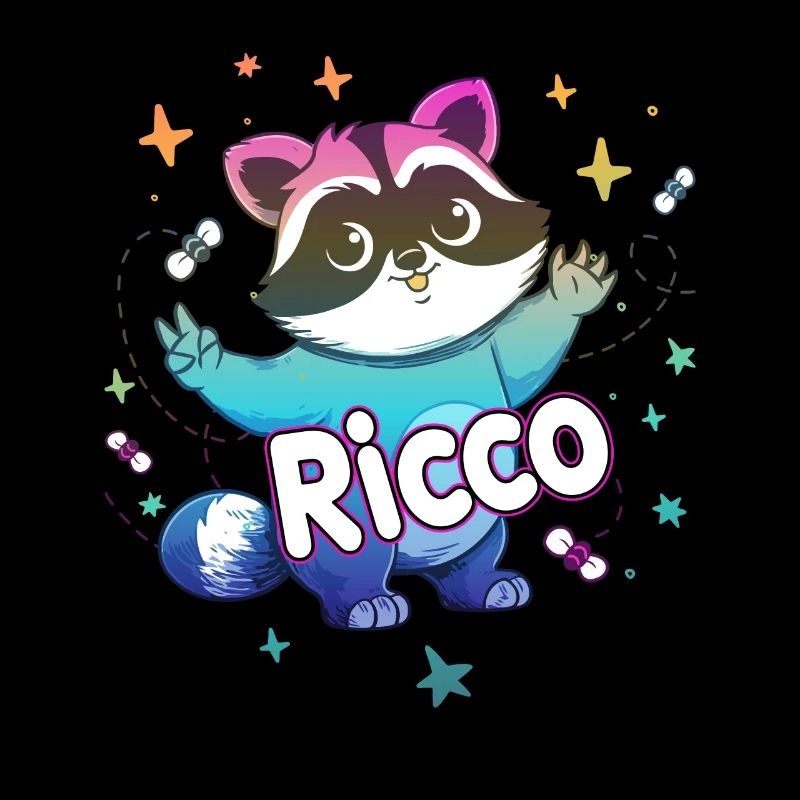 RICCO - Beau nom de garçon avec un raton laveur mignon