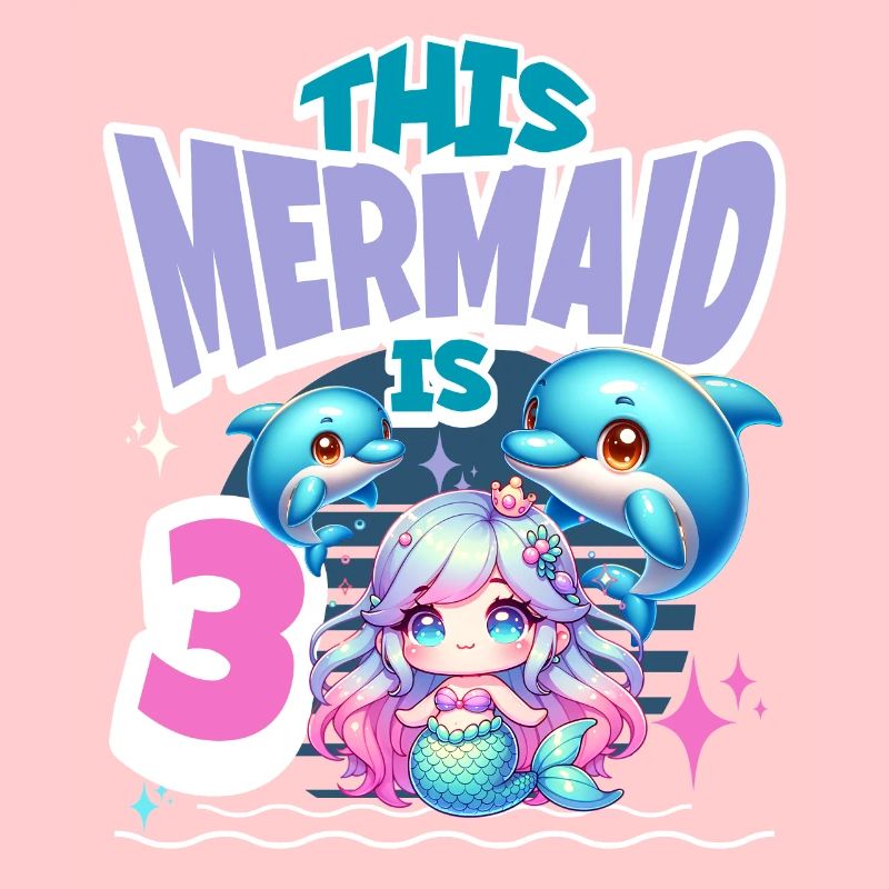 Meerjungfrau 3. Geburtstag Mädchen Kinder