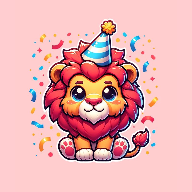 Löwe Geburtstag Konfetti