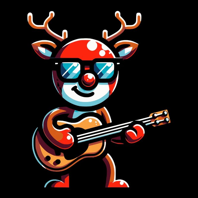 Rudolph plays guitar