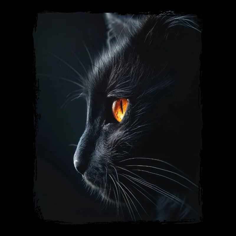 Photographie de chat Gros plan Yeux de chat Noir Chat