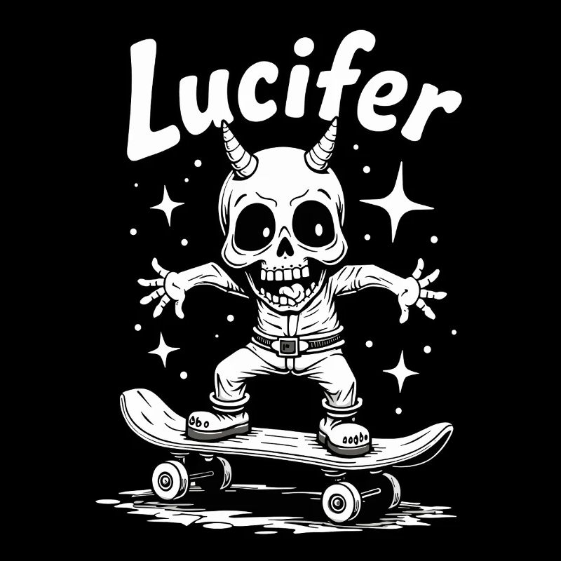Skater Skeleton Lucifer Devilishly cool on the road