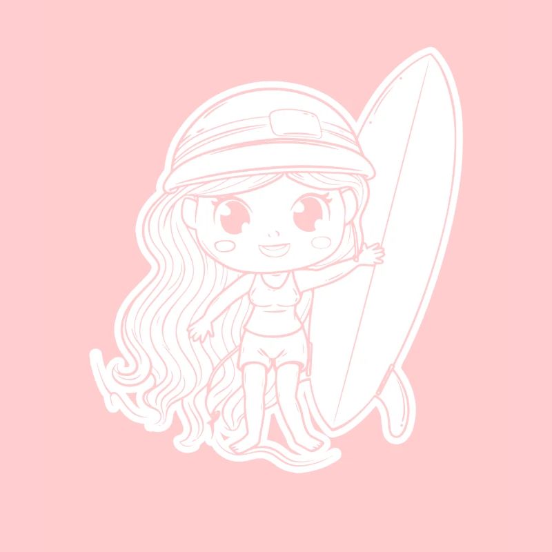 Kleines Surfer Mädchen