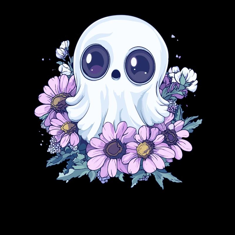 Fantôme avec des fleurs