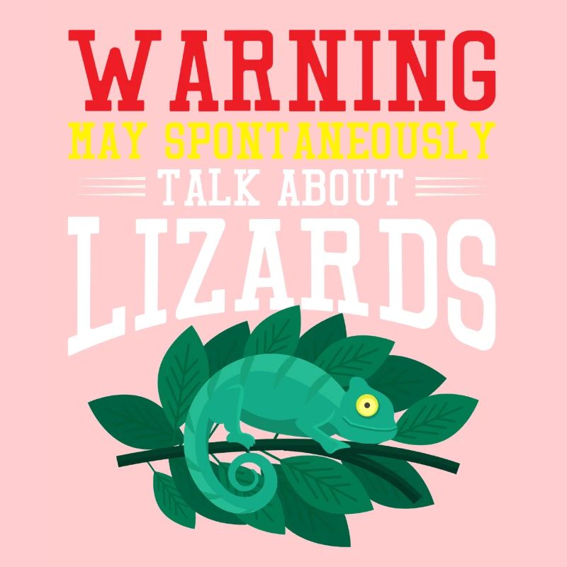 Fun Warning Lizard Talk Design