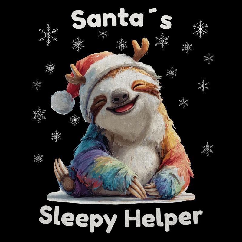 Santa's Sleepy Helper – Christmas Sloth
