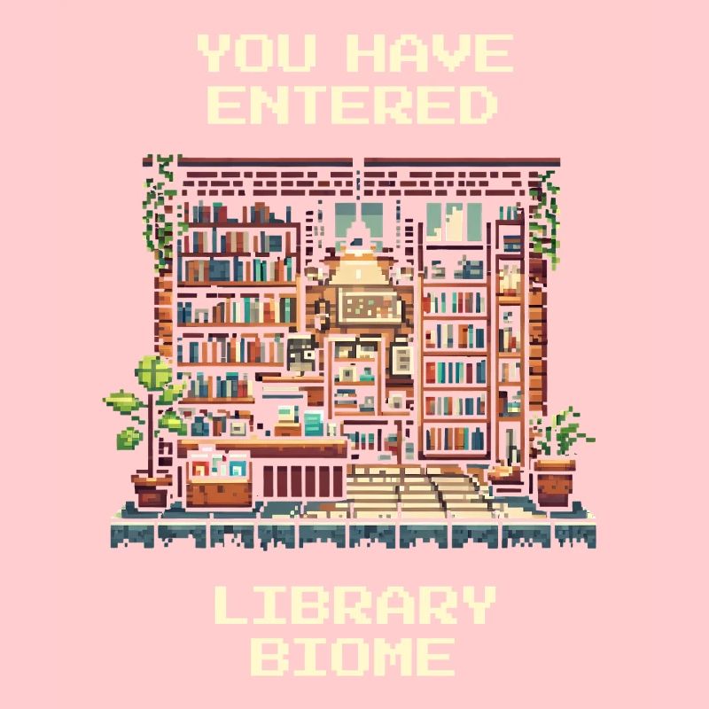 Entering the Library Biome | Library Reading Books