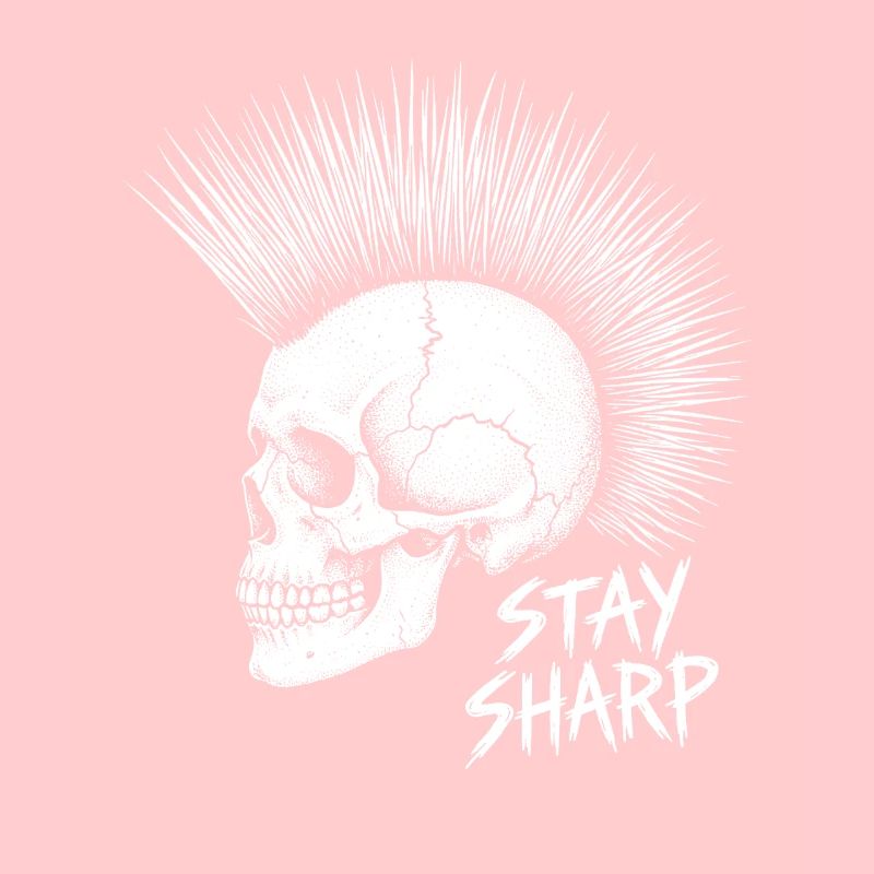 Stay Sharp Punk Skull – Conception du Crâne Iroquois