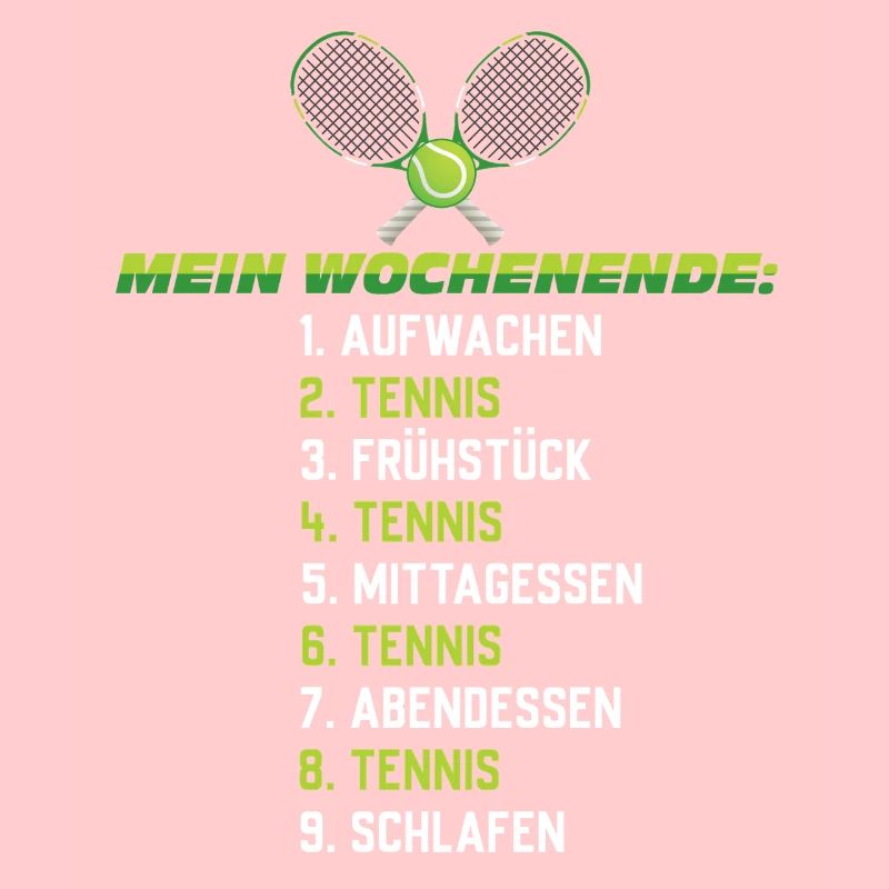 Tennis Wochenendplan – Lustiger Zeitplan