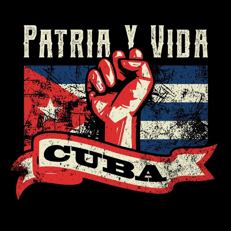 Patria Y Vida - Cuba Drapeau Faust Free Cuba SOS