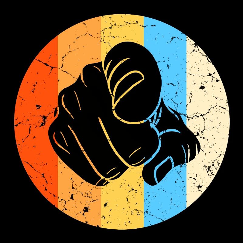 Zeigefinger Zeigen Hand Faust Retro