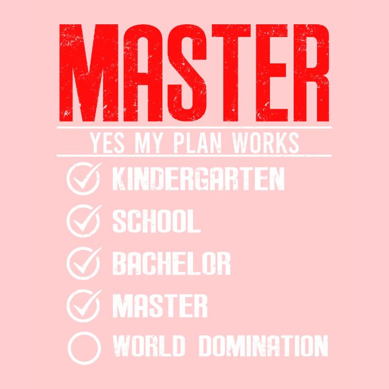 First Master then World Domination Master's Degree