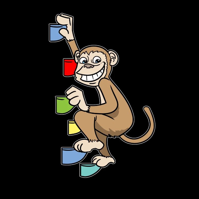 Affe Chimpanse Bouldern Klettern Boulderer