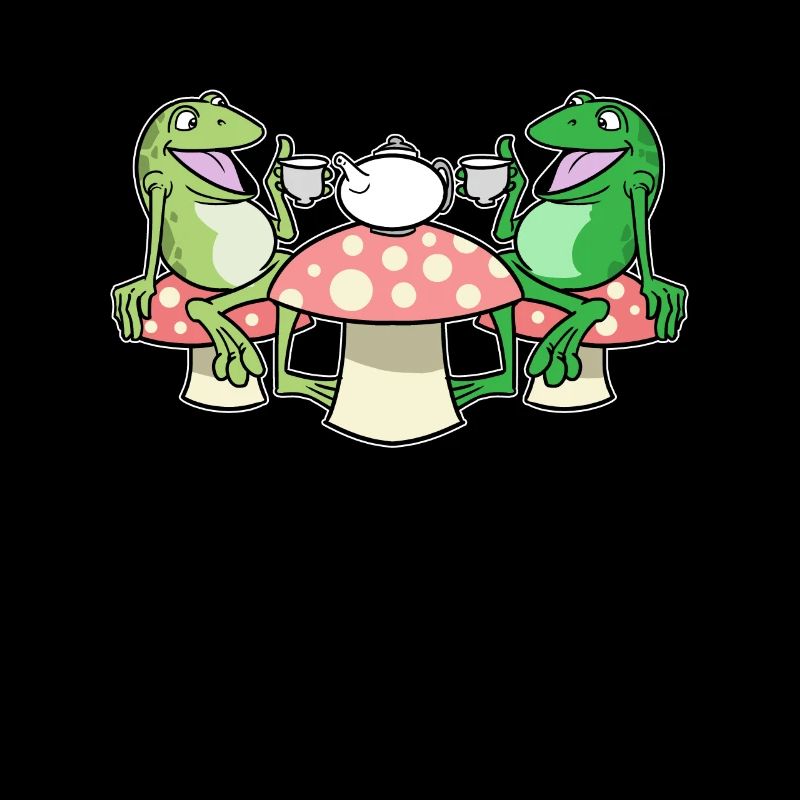 Cottagecore Esthétique Frog Tea Time Fairycore