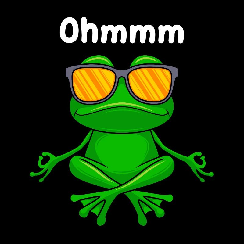 Ohmm funny frog with sunglasses