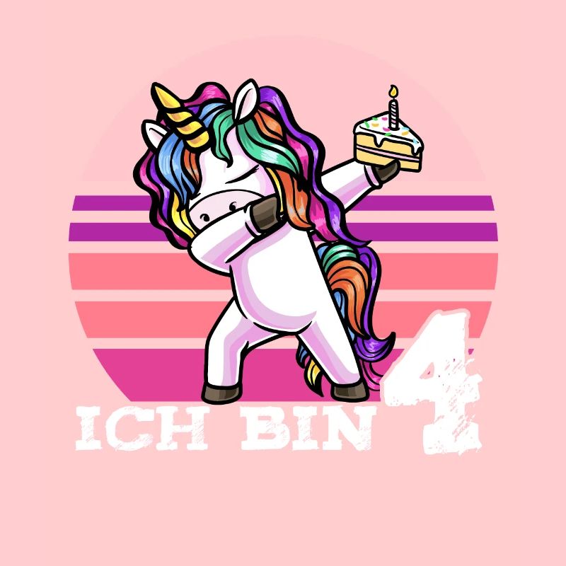 4. Geburtstag Mädchen 4 Jahre Einhorn