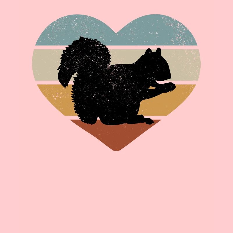 Amoureux des écureuils, mignon