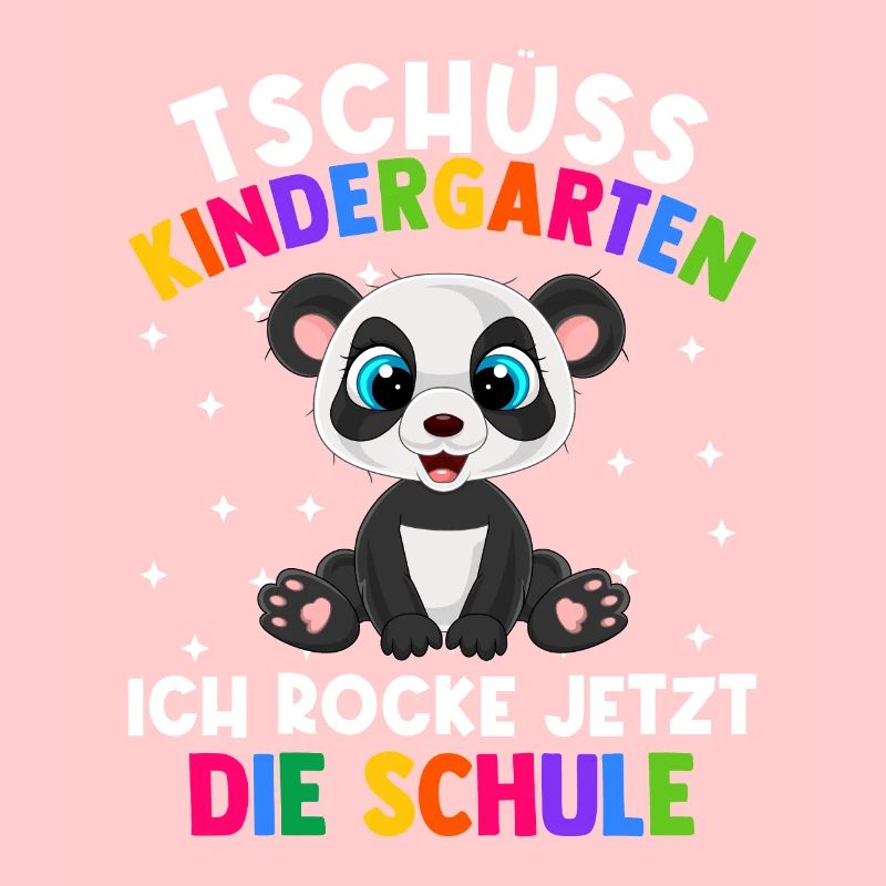 Bye Kindergarten Einschulung Schulkind Panda