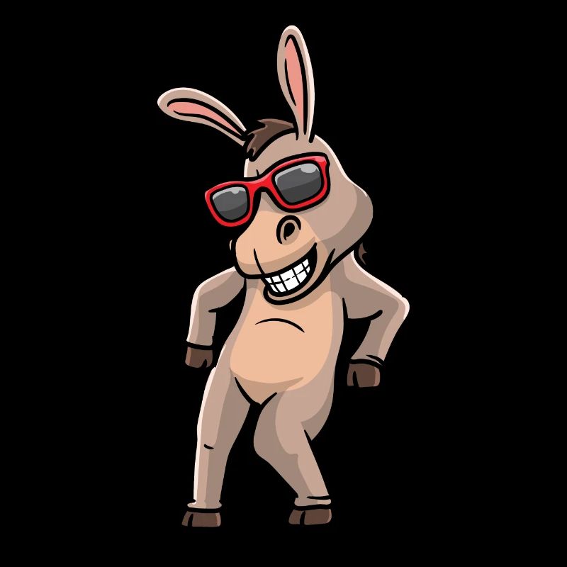 Donkey dances with sunglasses Dance dancer