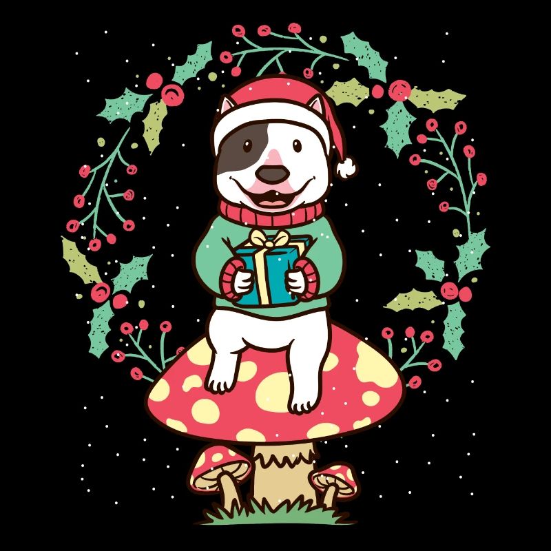 Couronne de Noël miniature Bull Terrier Dog
