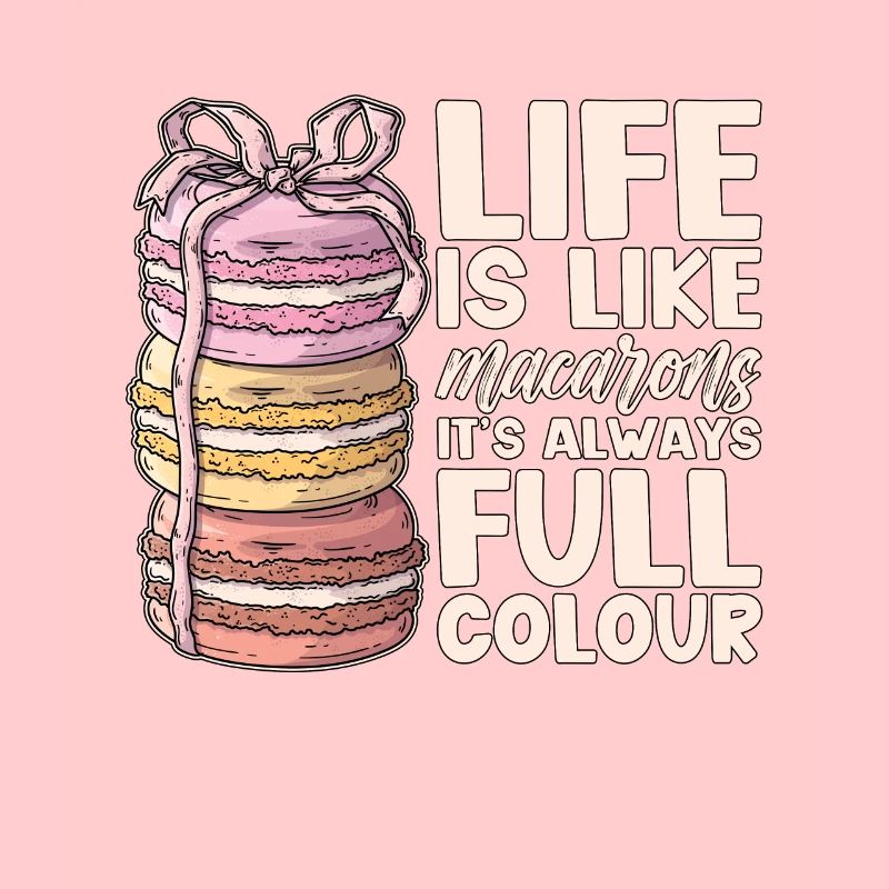 La vie des macarons est comme les macarons grignotant astucieusement