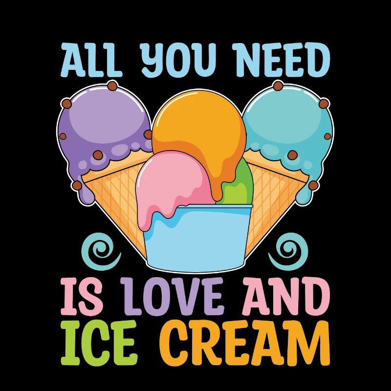 Crème glacée Tout ce dont vous avez besoin, c’est d’amour Glace sucrée congelée