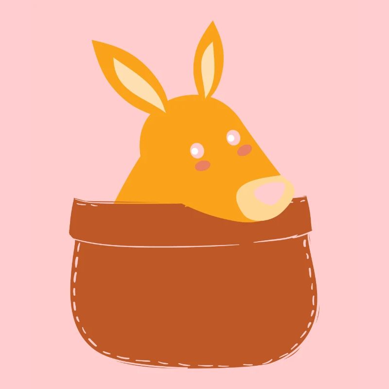 Süßes Känguru Beutel Kängurus