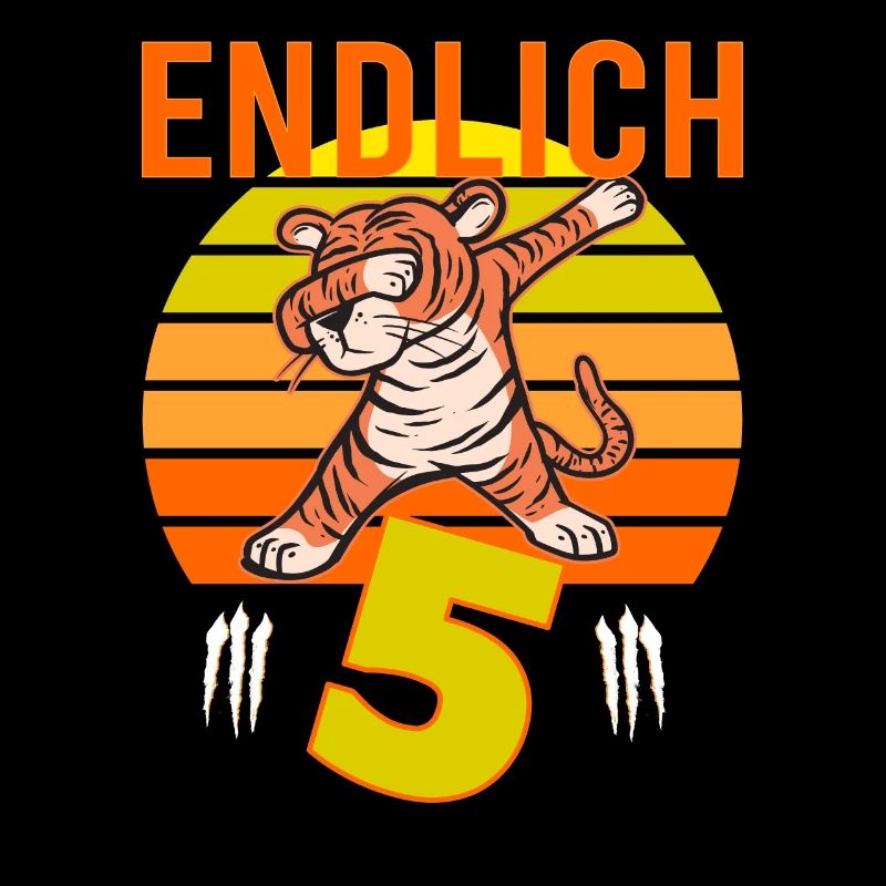 5 Geburtstag Löwe Tiger witzig 5 Jahre Junge