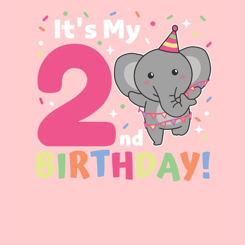 Elephant for 2nd birthday Children two years old