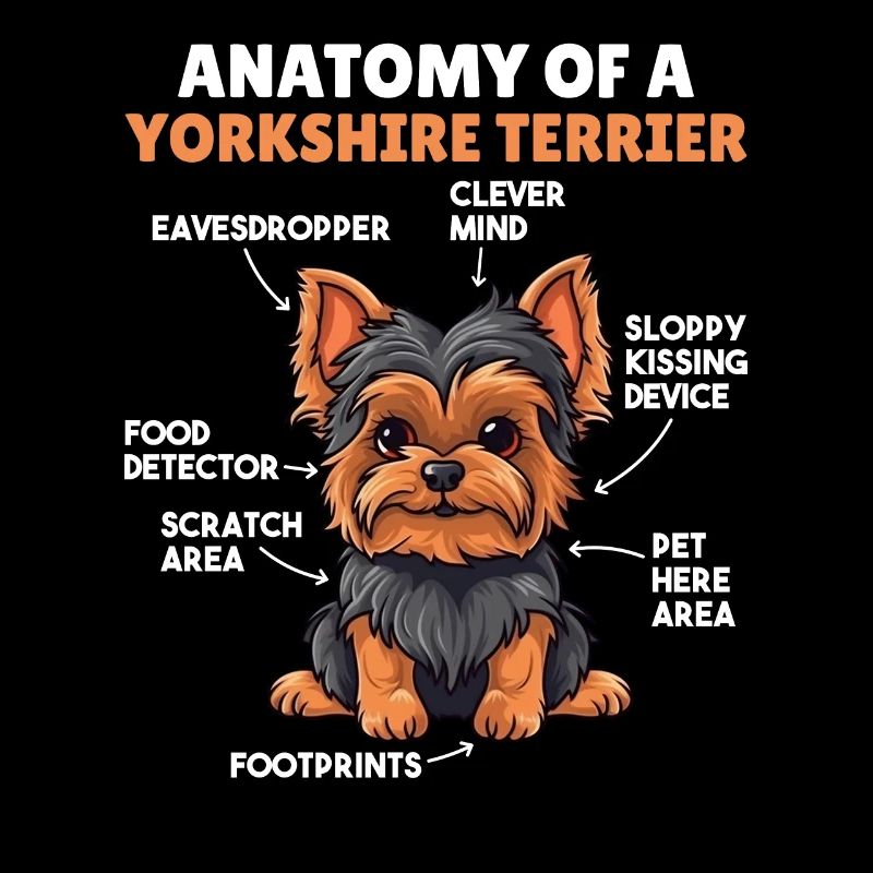 Explication du chien Anatomie d’un Yorkshire Terrier