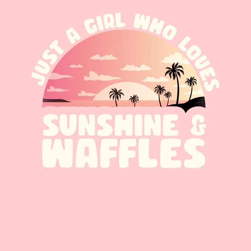 Nur ein Mädchen, das Sonnenschein und Waffeln lieb