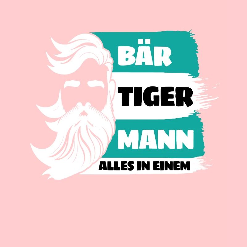 Bär Tiger Mann Bartträger Vater Vatertag