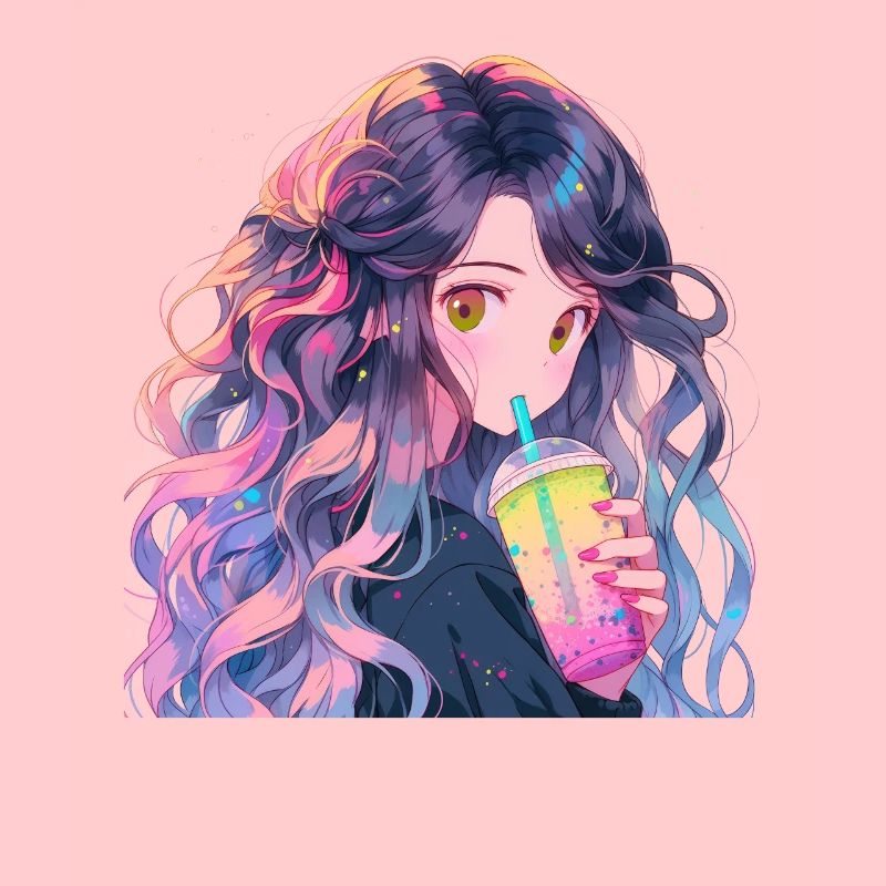 Anime et Boba Bubble Tea