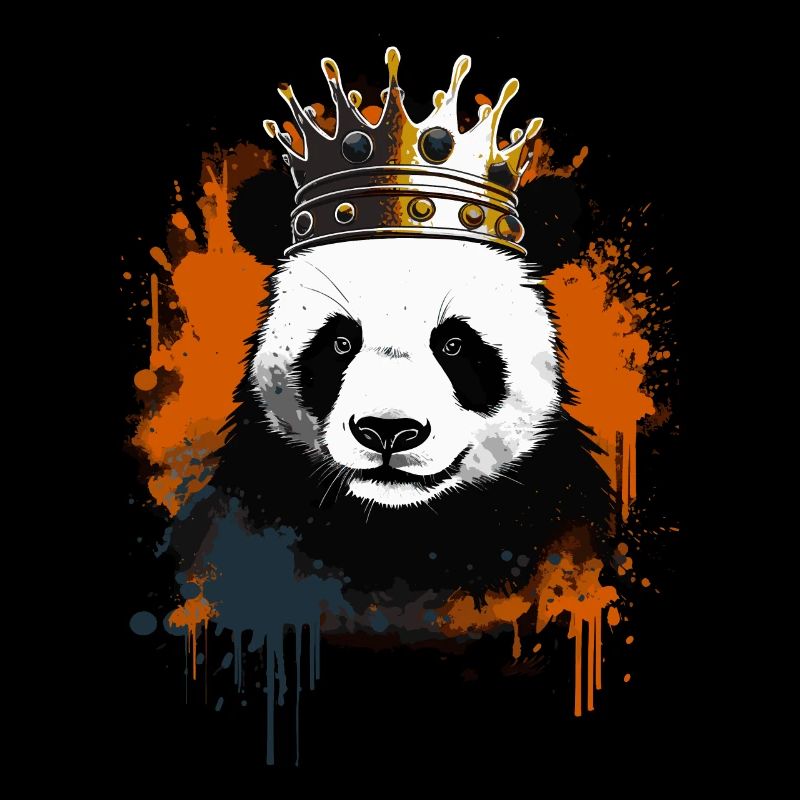 Panda avec couronne