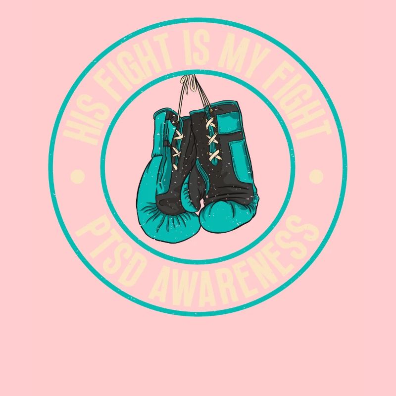 Sein Kampf Ist Pstd-bewusstsein In Blaugrünen