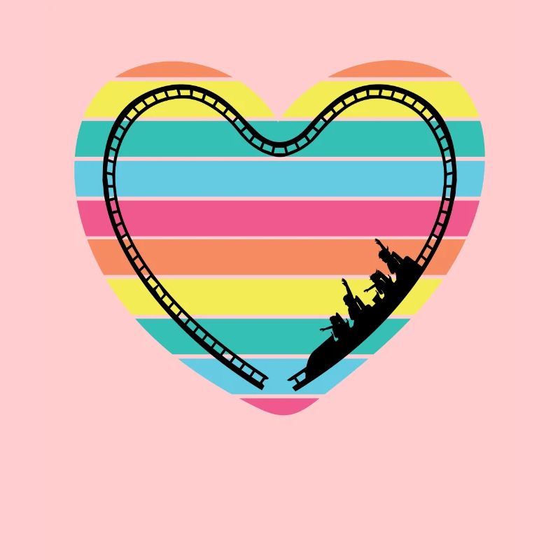 Parc à thème Roller Coaster Heart Rainbow