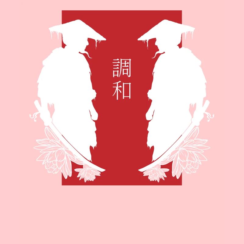 Samurai Duell Spiegelung Kampf Ästhetik