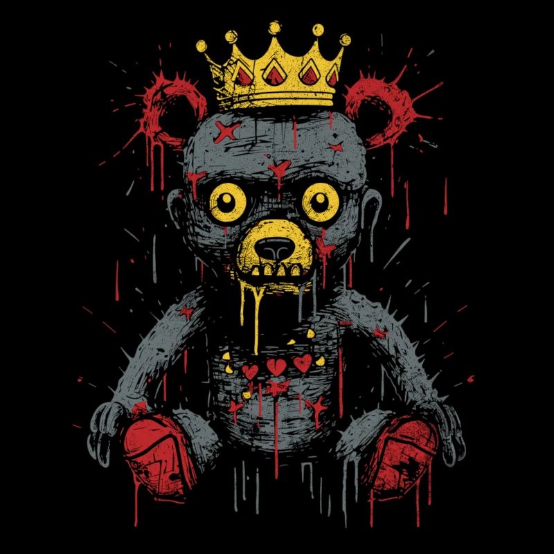 Halloween Zombie Teddy avec Couronne