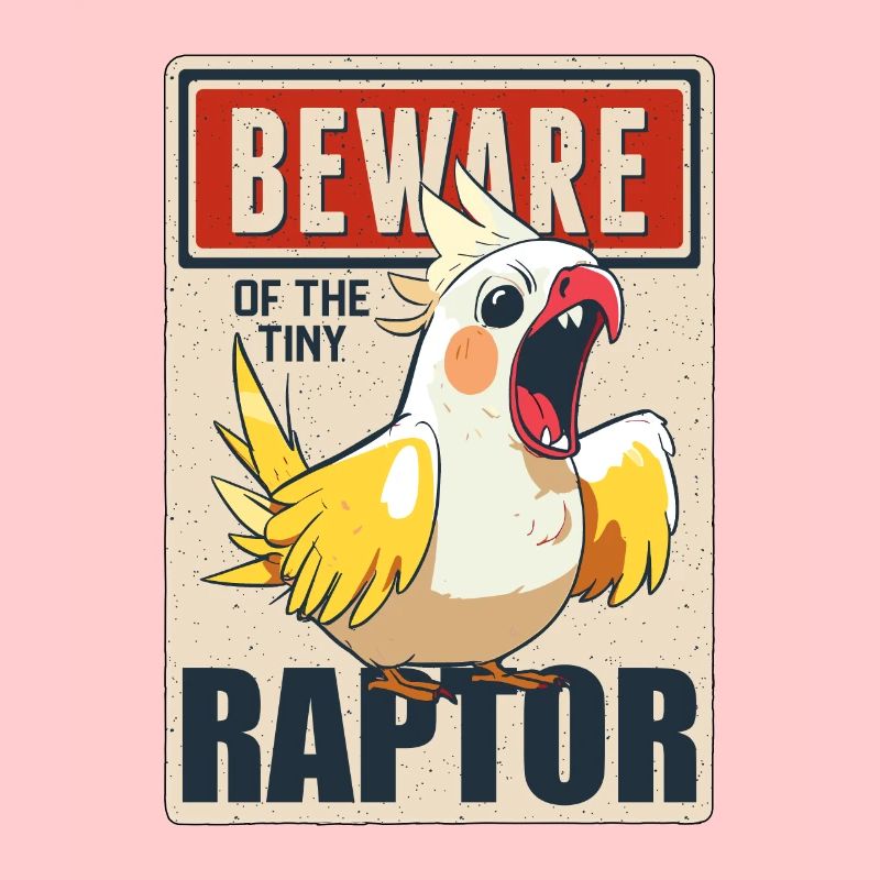 Calopsitte Méfiez-vous de la minuscule perruche perroquet Raptor