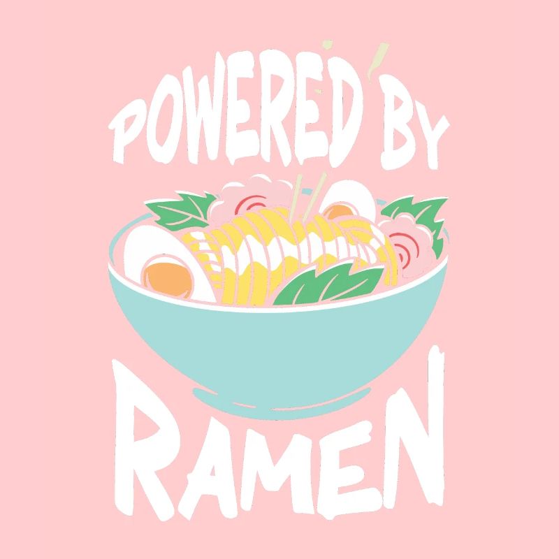 Powered By Ramen Anime Japanese Soup Cup Noodle